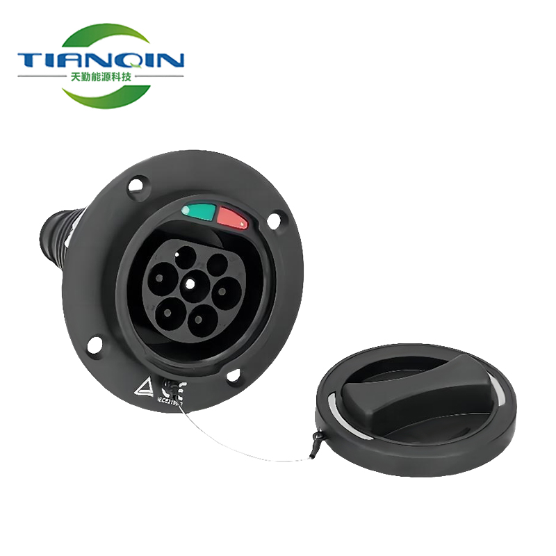 Charging socket European standard type2 AC electric vehicle 7-hole male vehicle end iec62196 BMW Benz